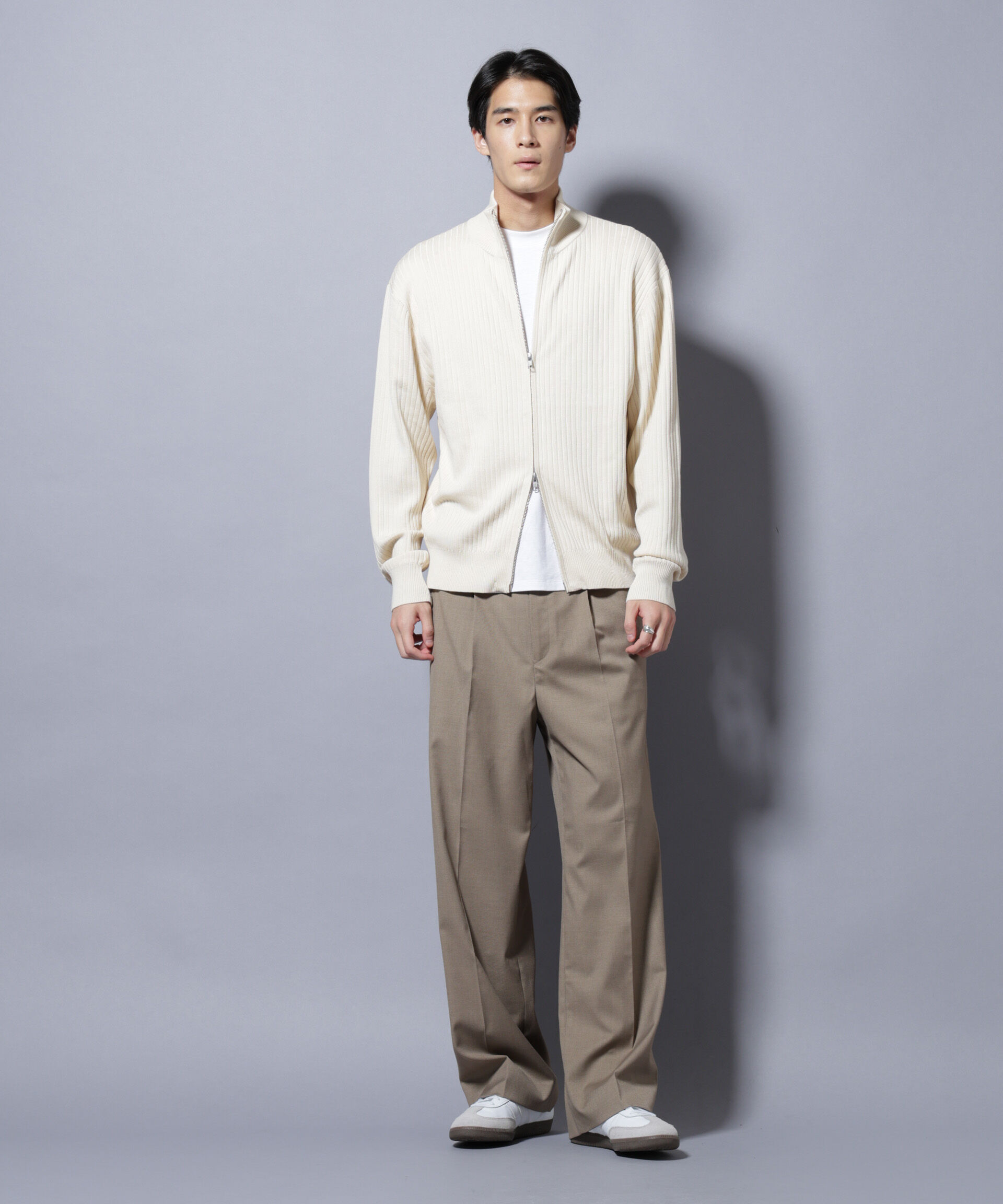 nano･universe「CICA&UVカット リブドライバーズニット」|ニット・セーター|