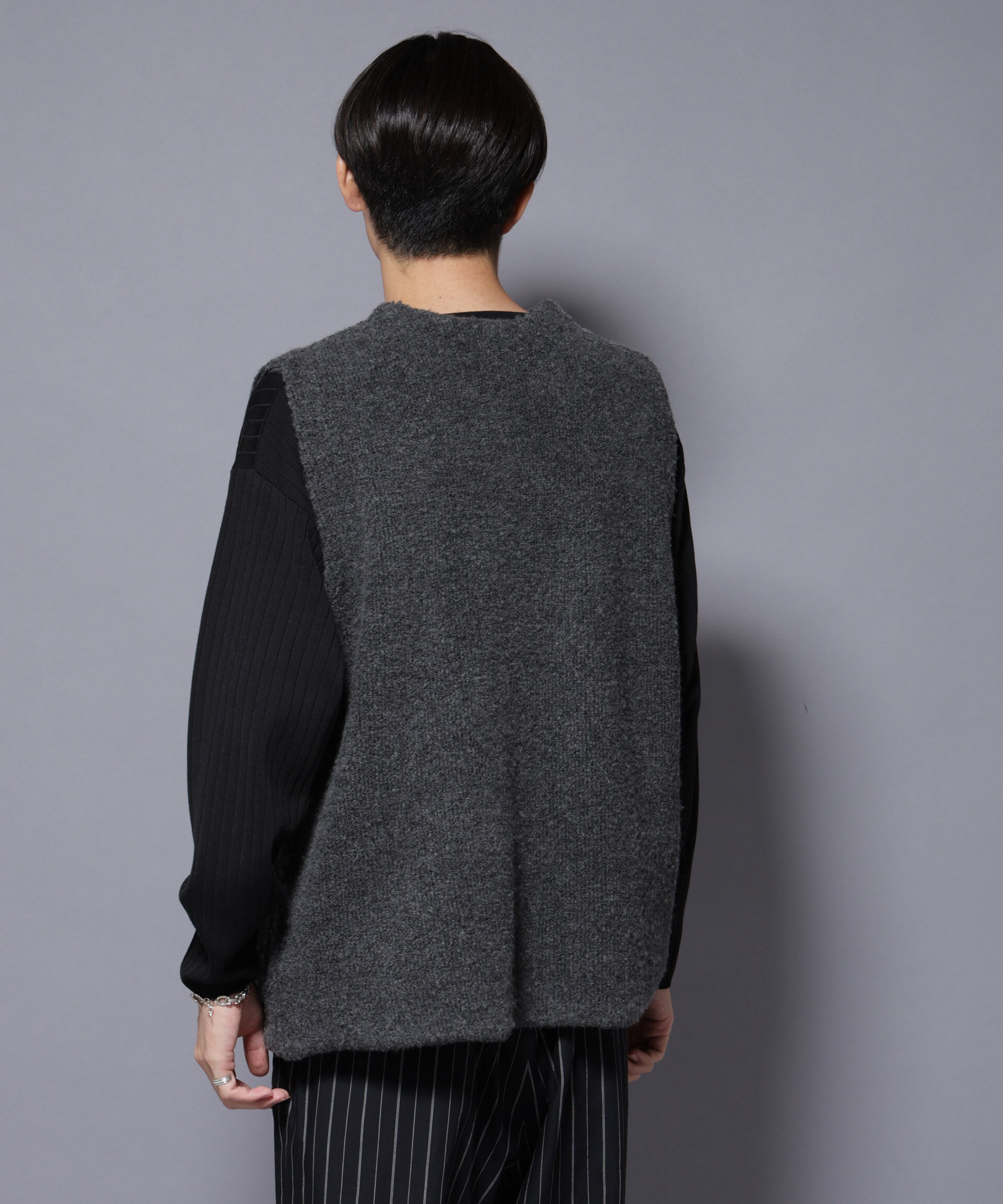 nano･universe「W/Acパイル オルタナティブベスト」|ニット・セーター|