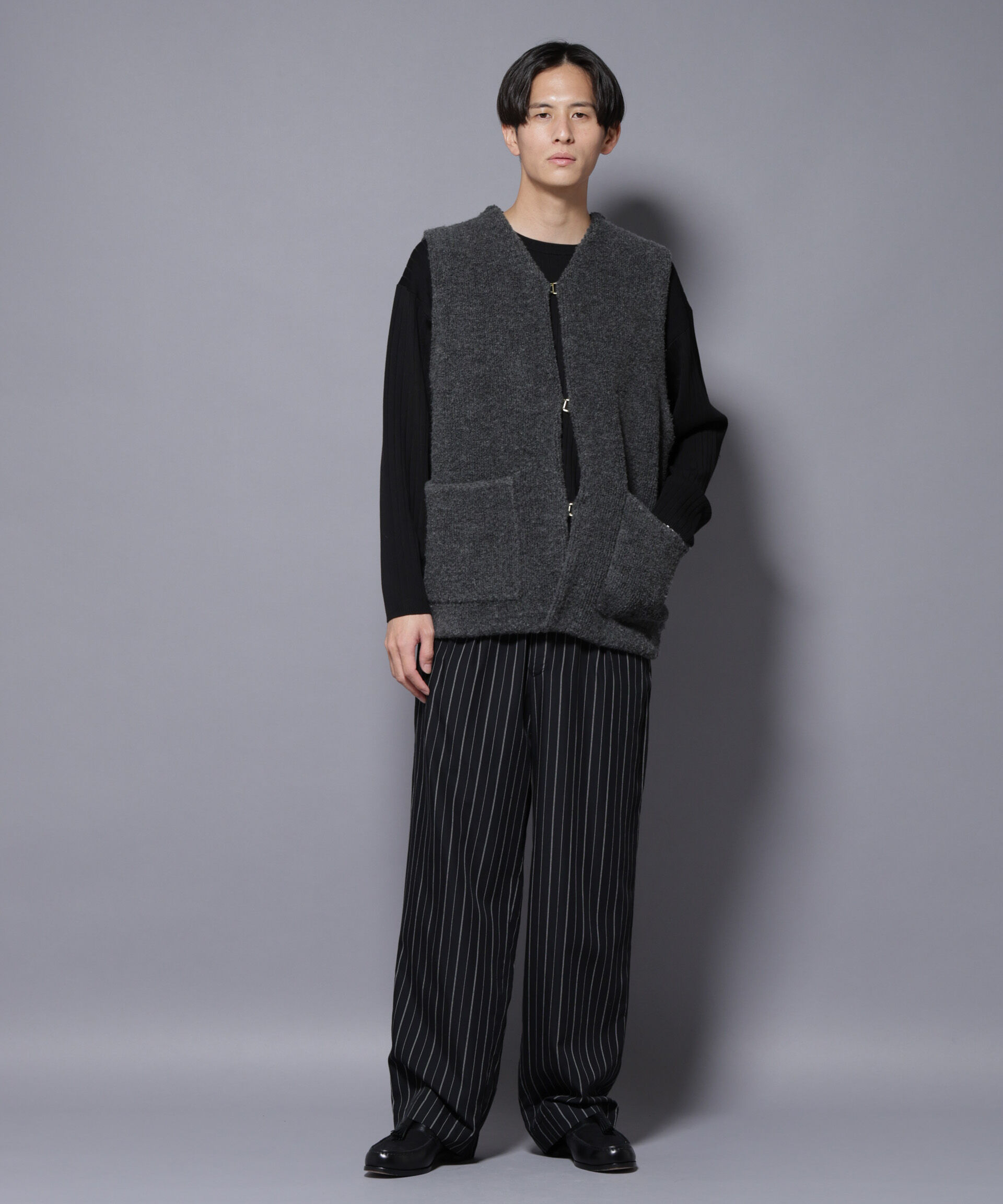 nano･universe「W/Acパイル オルタナティブベスト」|ニット・セーター|