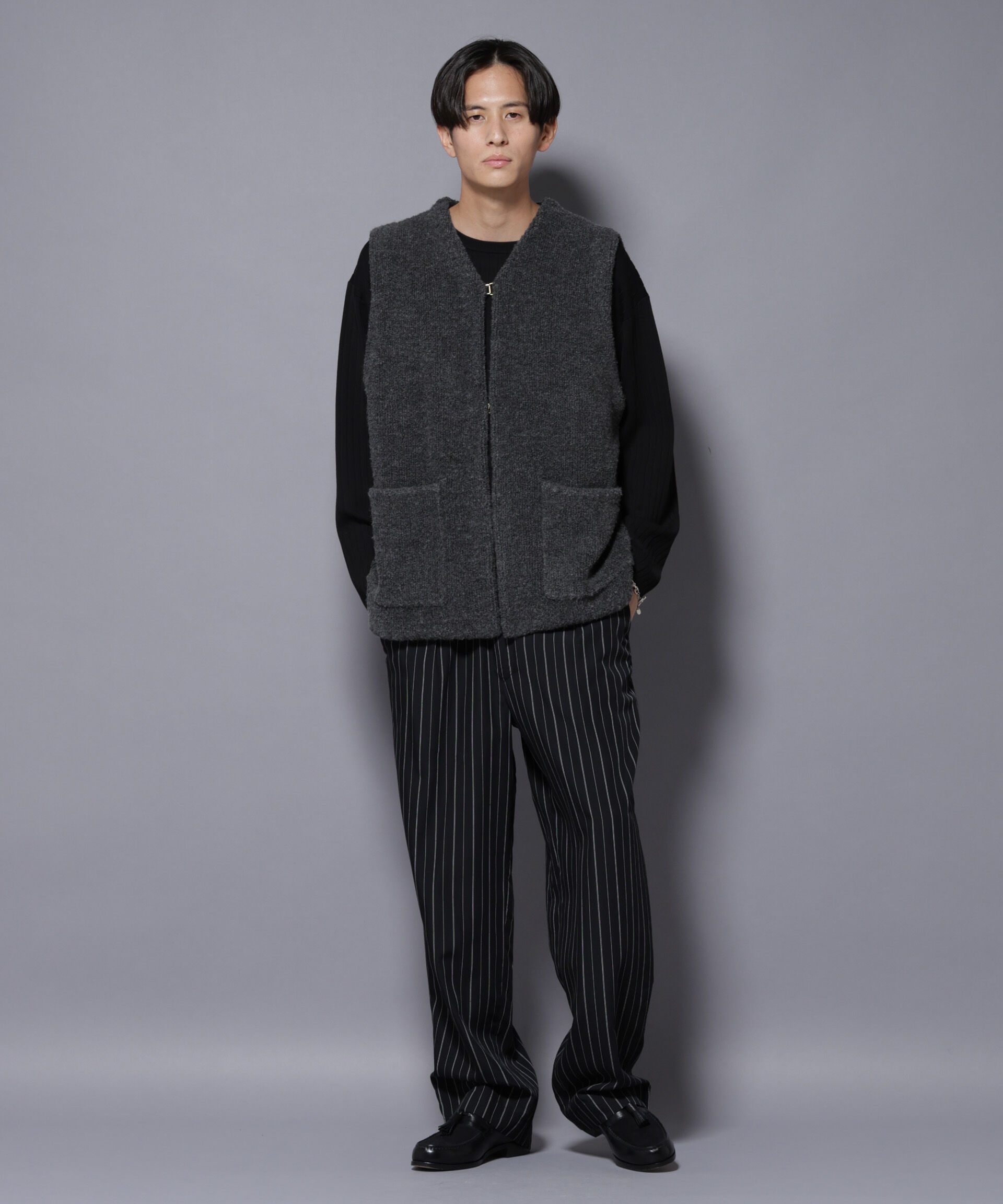 nano･universe「W/Acパイル オルタナティブベスト」|ニット・セーター|