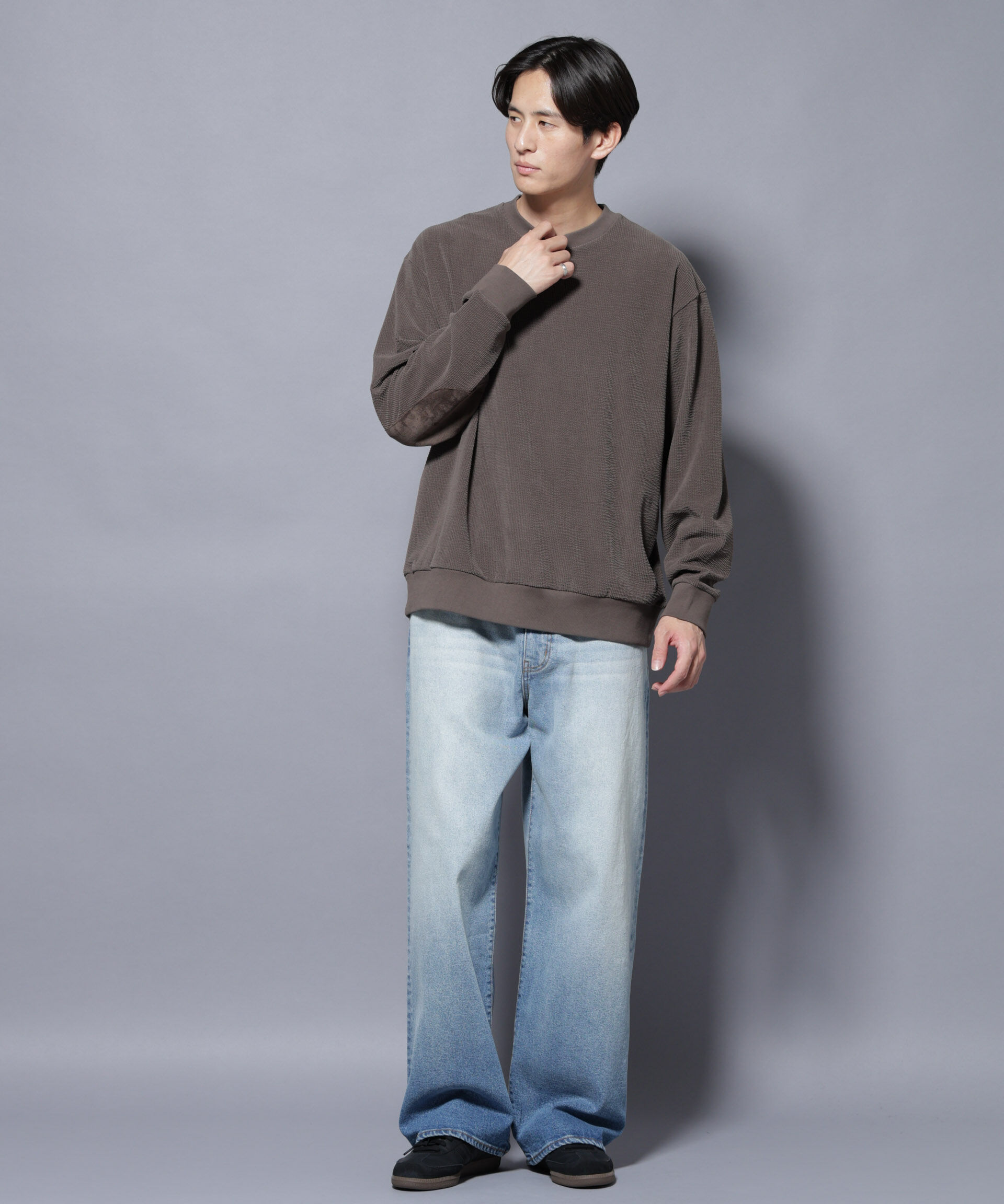 nano･universe「モールJQDコーデュロイクルーネックプルオーバー」|Tシャツ・カットソー|