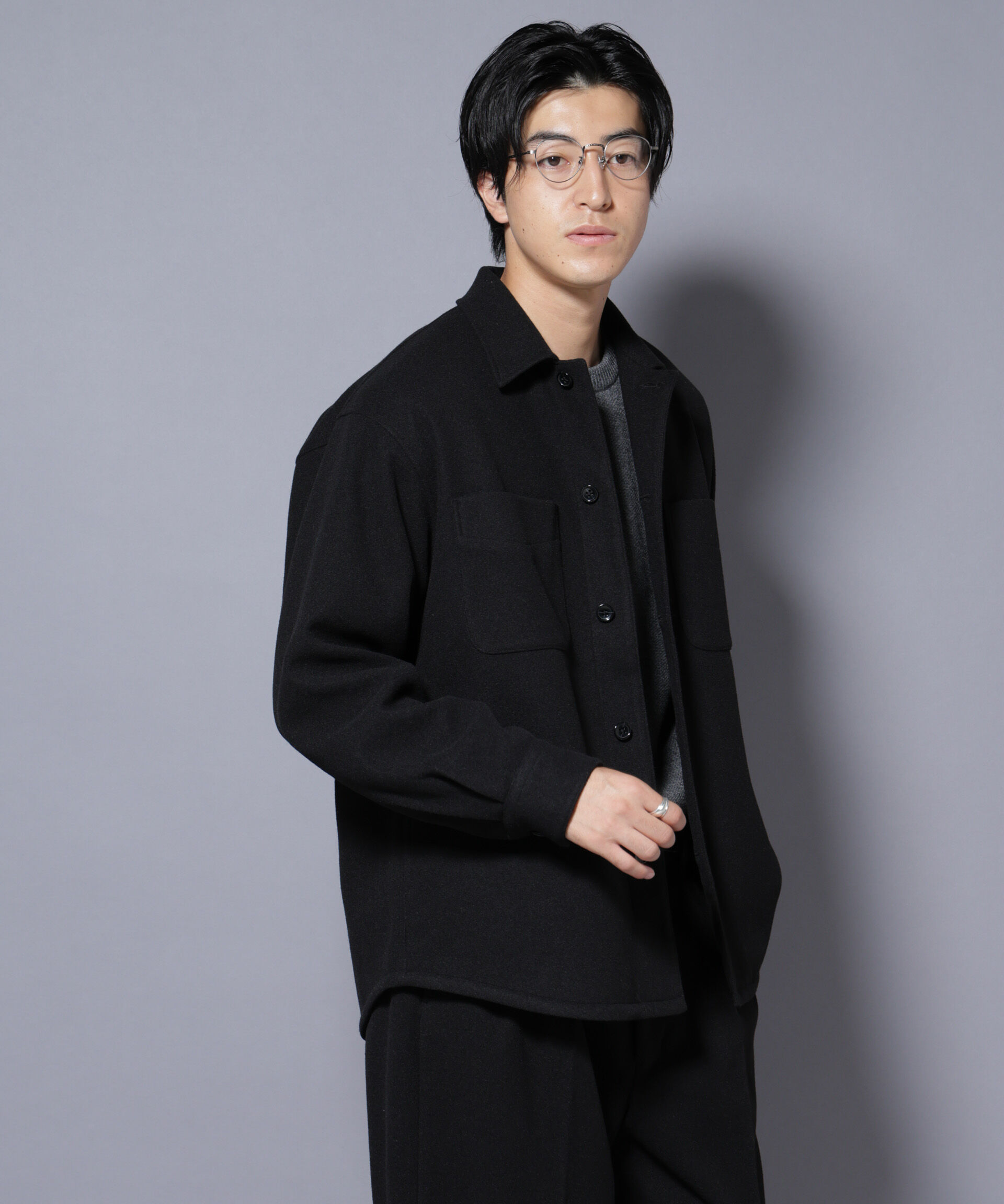 nano･universe「テックメルトンシャツブルゾン」|ブルゾン・スタジャン|