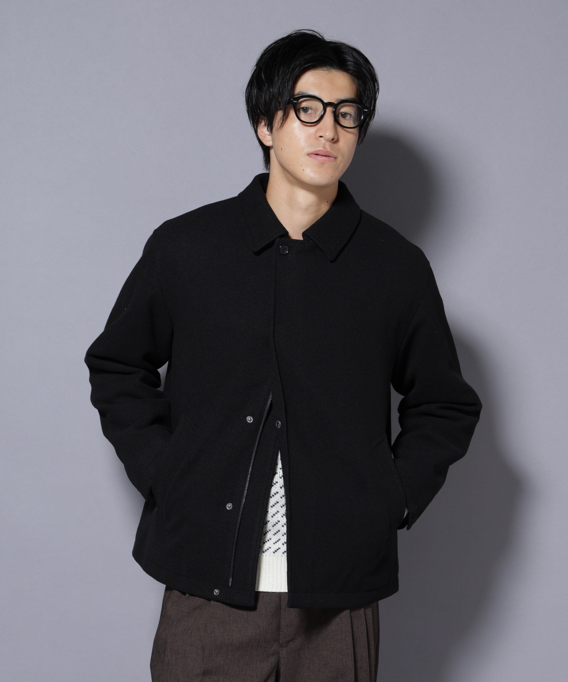 nano･universe「テックメルトンショートブルゾン」|ブルゾン・スタジャン|