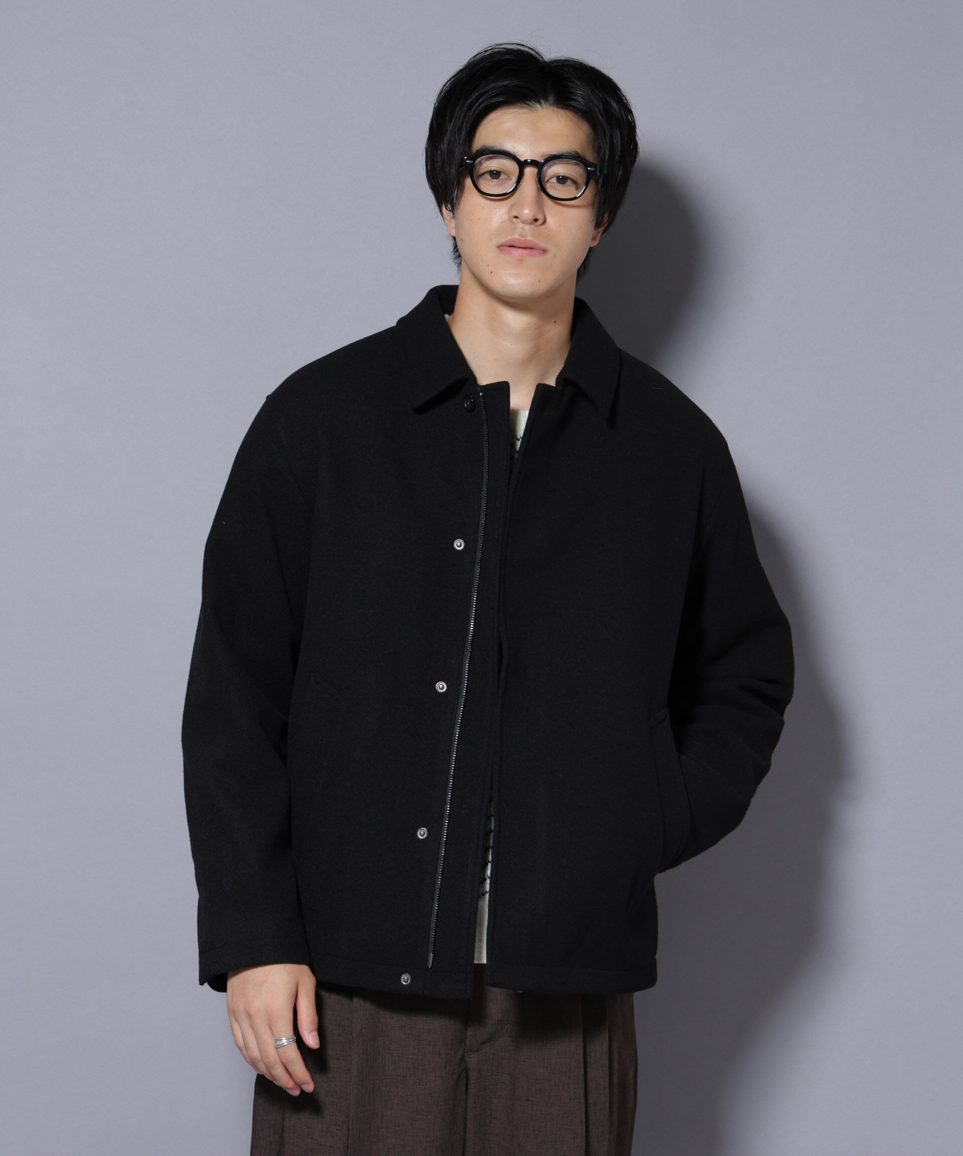 nano･universe「テックメルトンショートブルゾン」|ブルゾン・スタジャン|