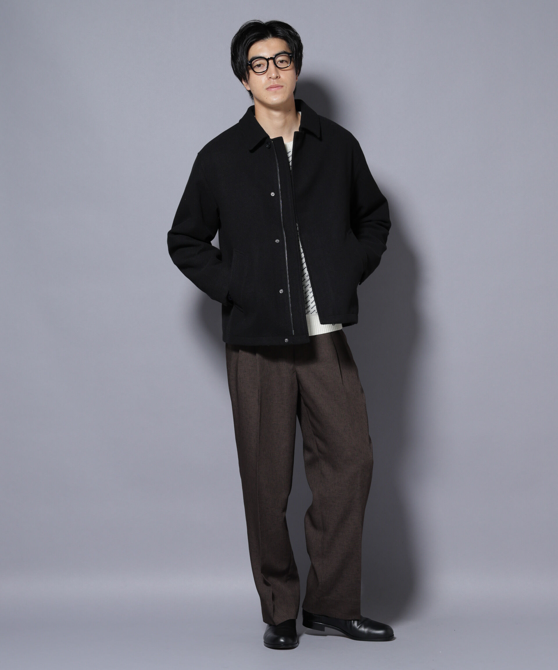 nano･universe「テックメルトンショートブルゾン」|ブルゾン・スタジャン|