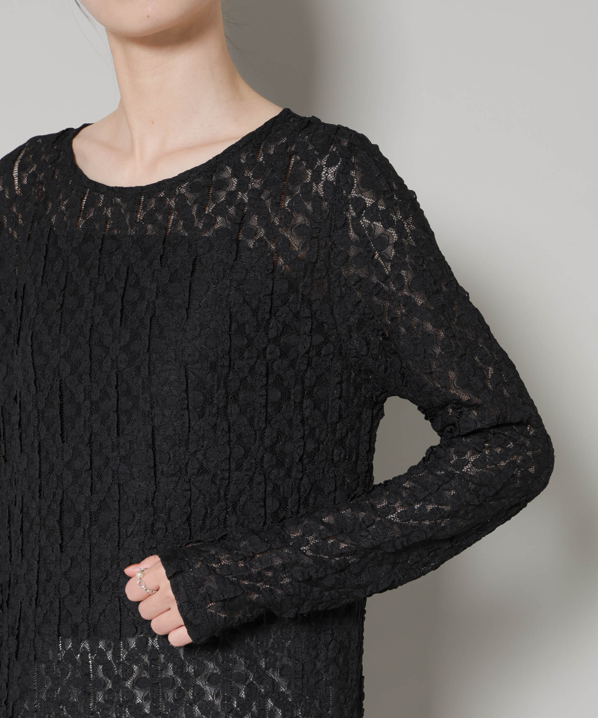 nano･universe「カットレースマキシワンピース」|ワンピース|