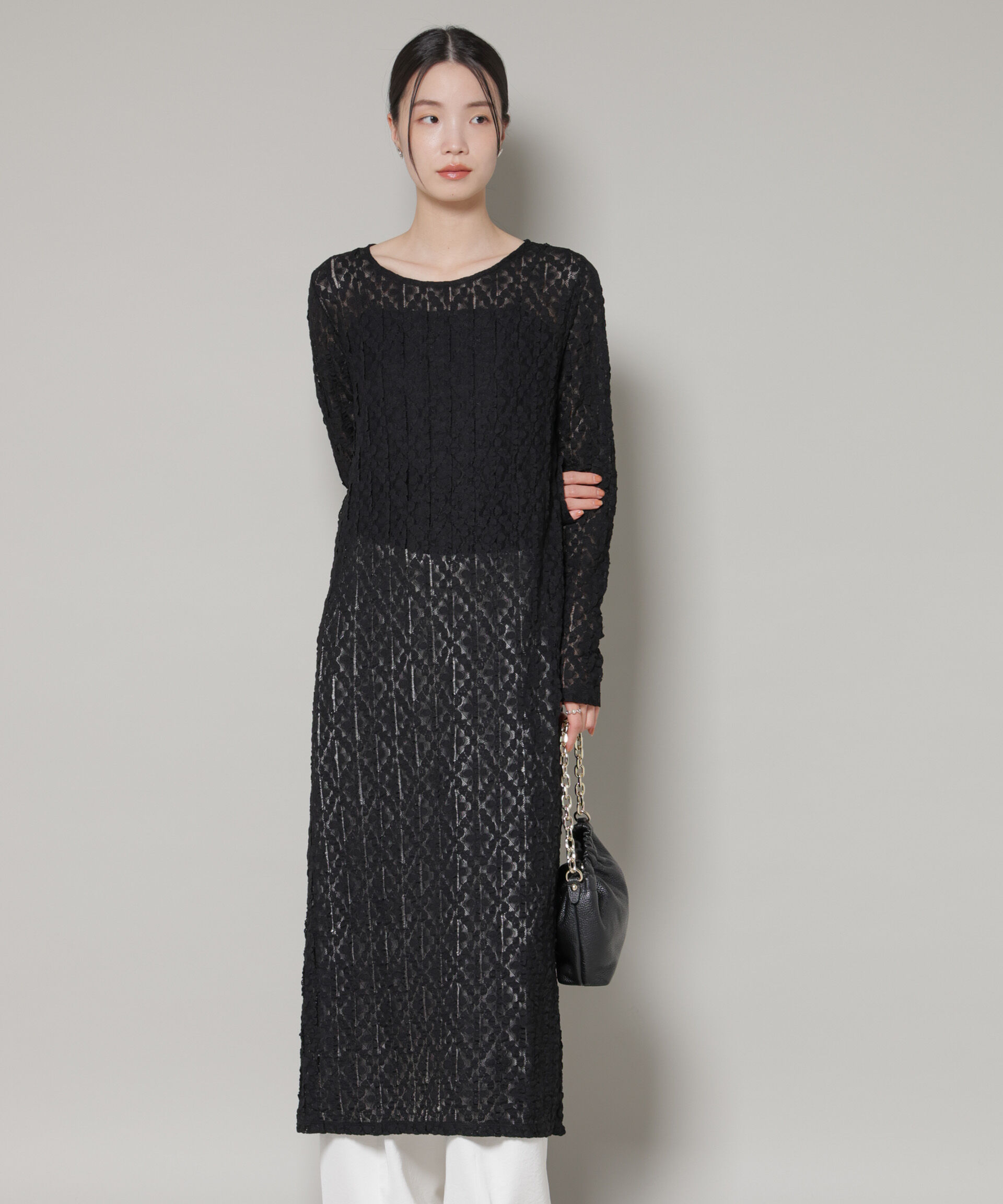 nano･universe「カットレースマキシワンピース」|ワンピース|