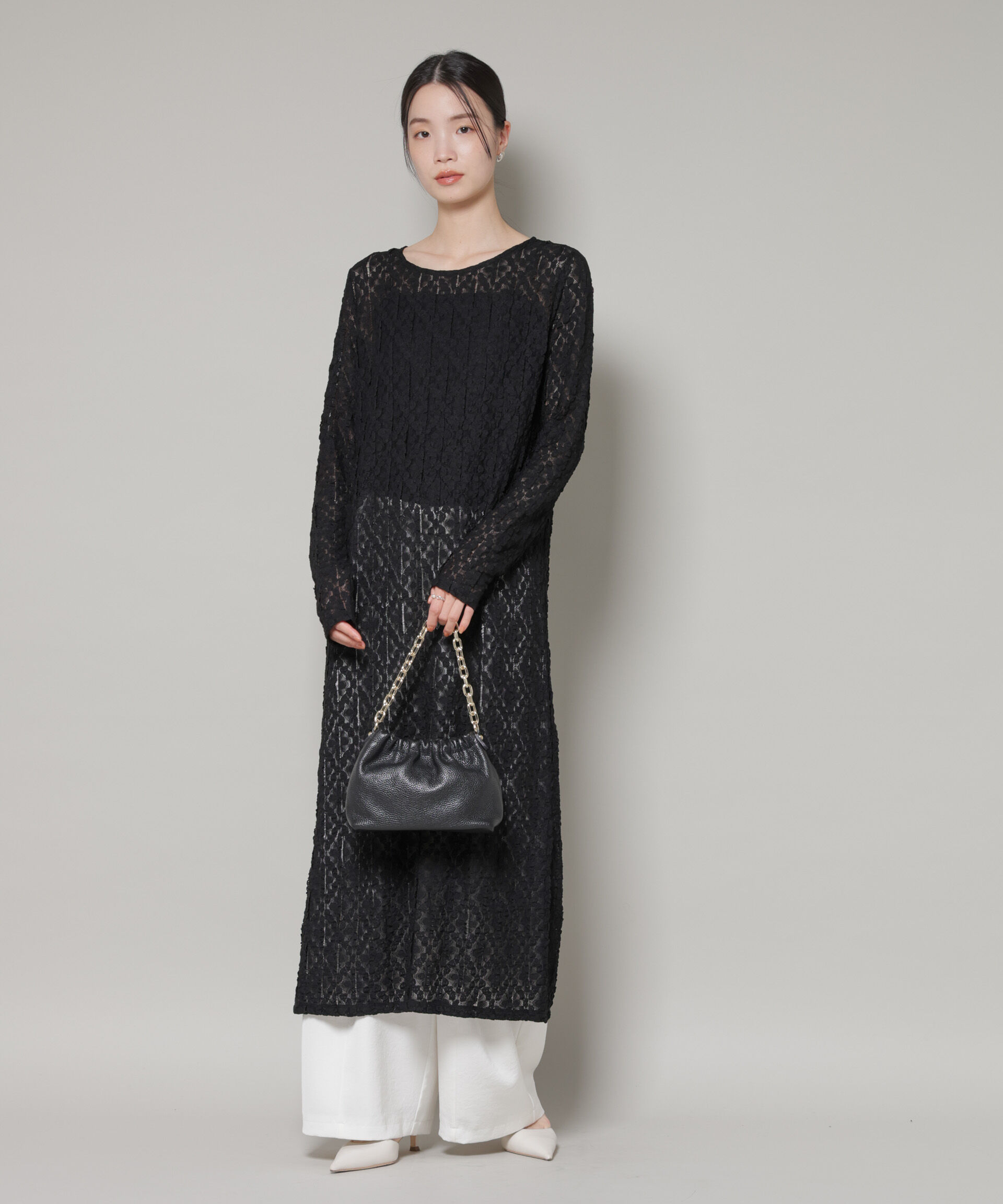 nano･universe「カットレースマキシワンピース」|ワンピース|