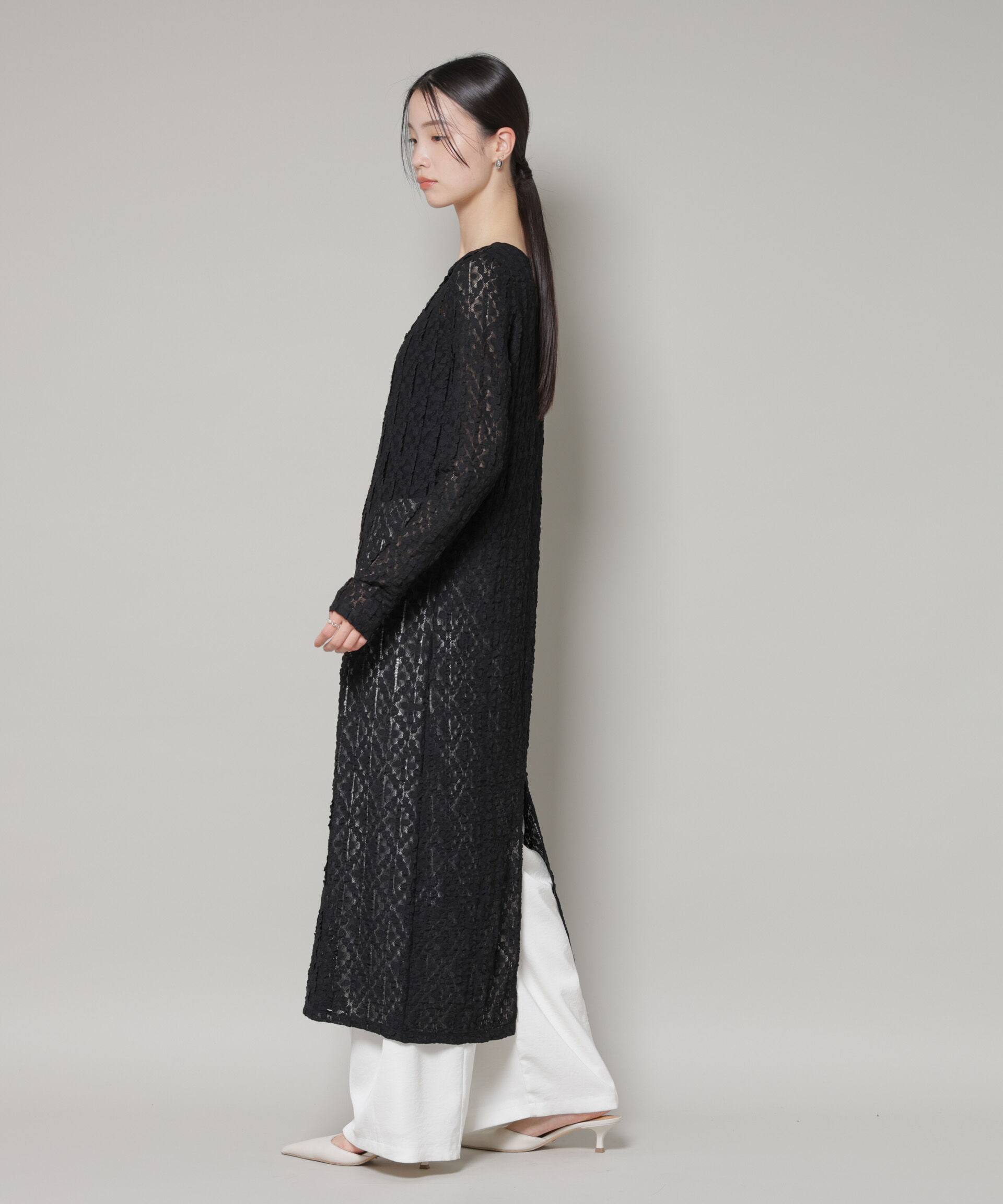 nano･universe「カットレースマキシワンピース」|ワンピース|