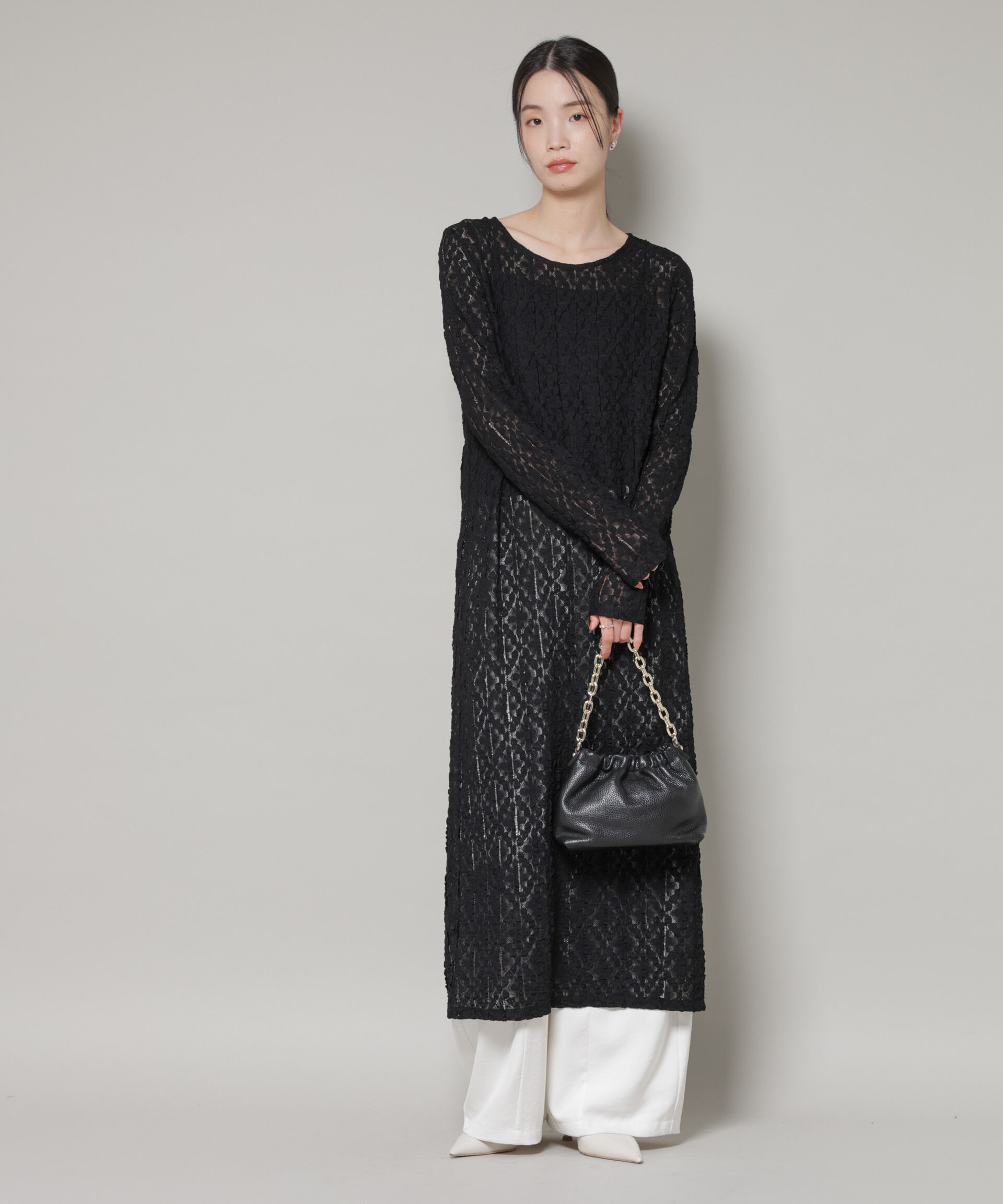 nano･universe「カットレースマキシワンピース」|ワンピース|