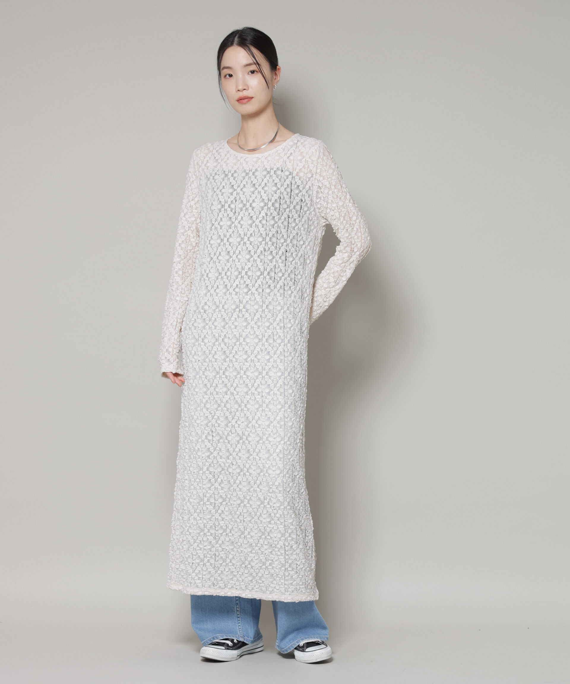 nano･universe「カットレースマキシワンピース」|ワンピース|