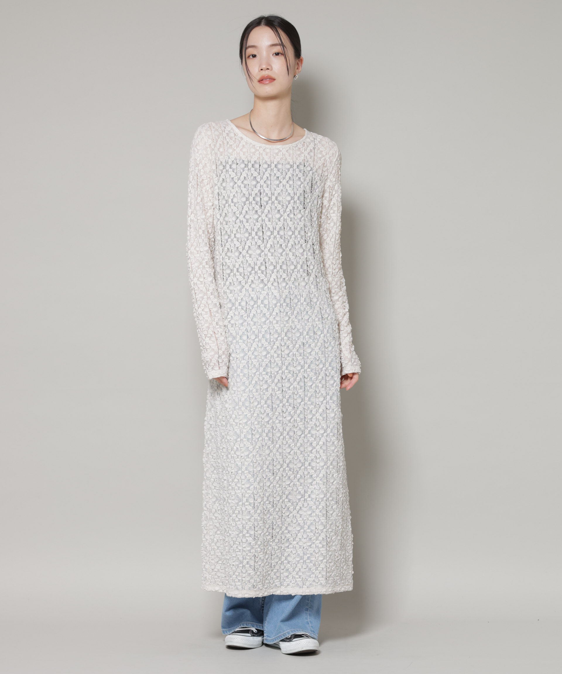 nano･universe「カットレースマキシワンピース」|ワンピース|