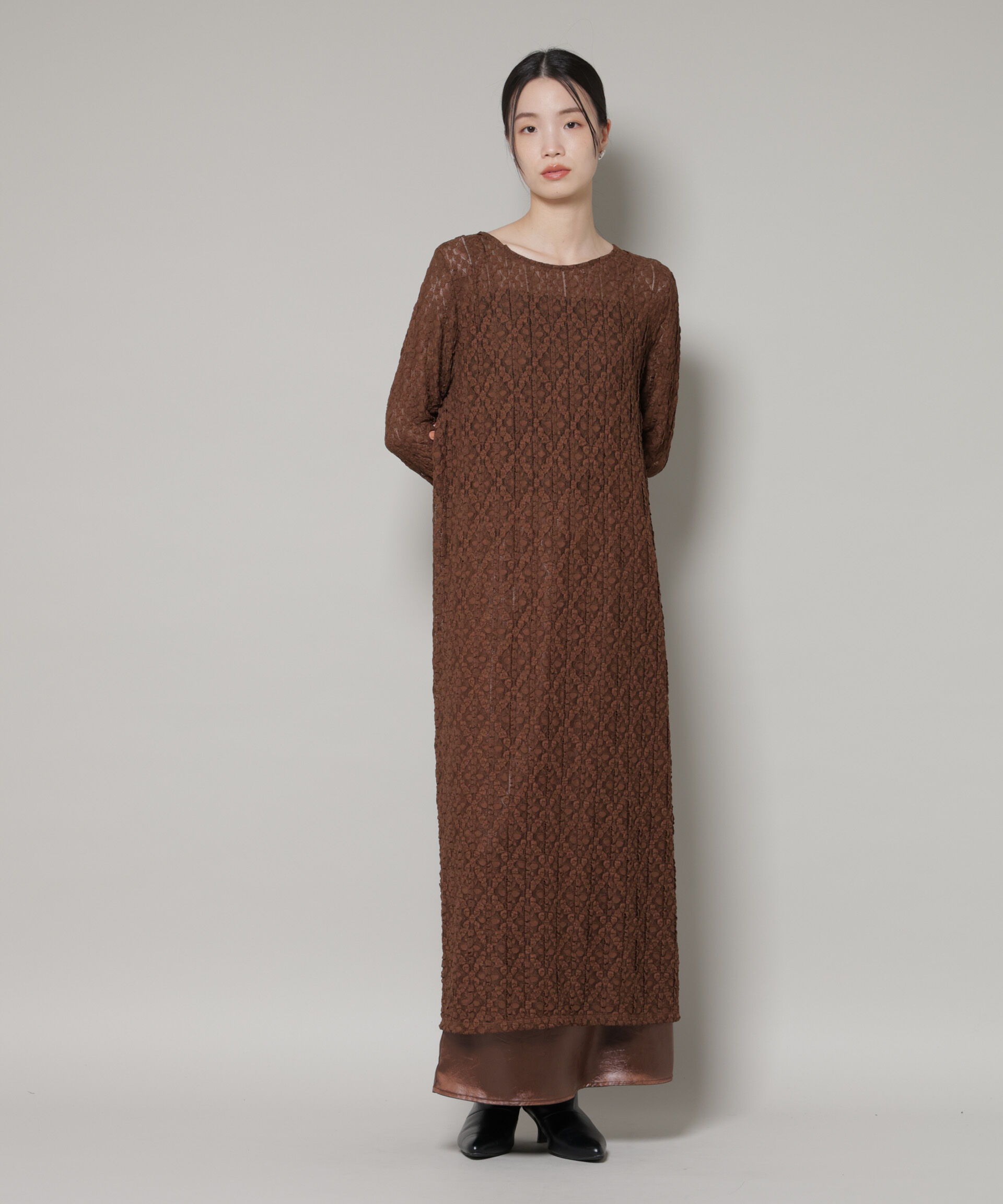 nano･universe「カットレースマキシワンピース」|ワンピース|