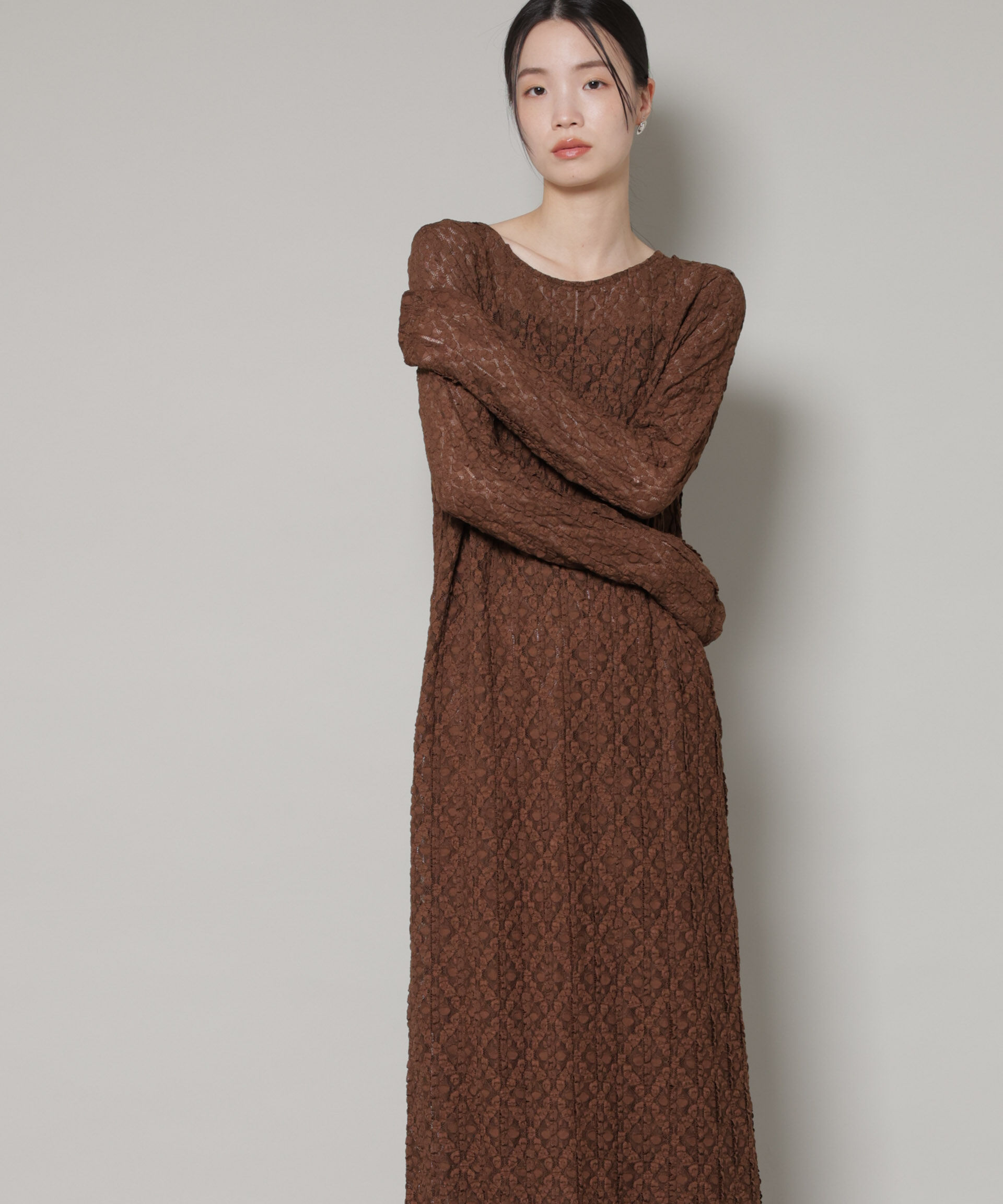 nano･universe「カットレースマキシワンピース」|ワンピース|