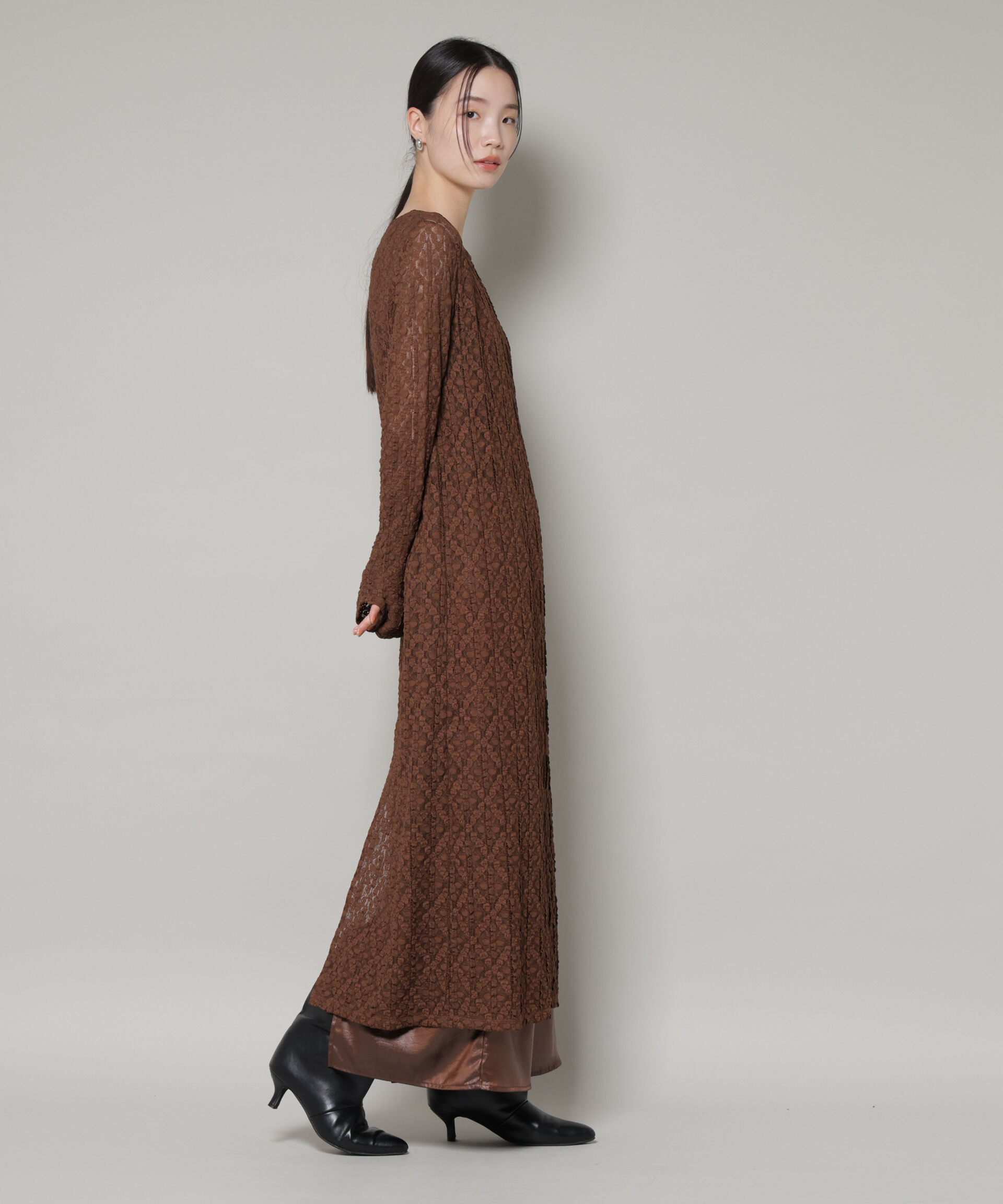 nano･universe「カットレースマキシワンピース」|ワンピース|