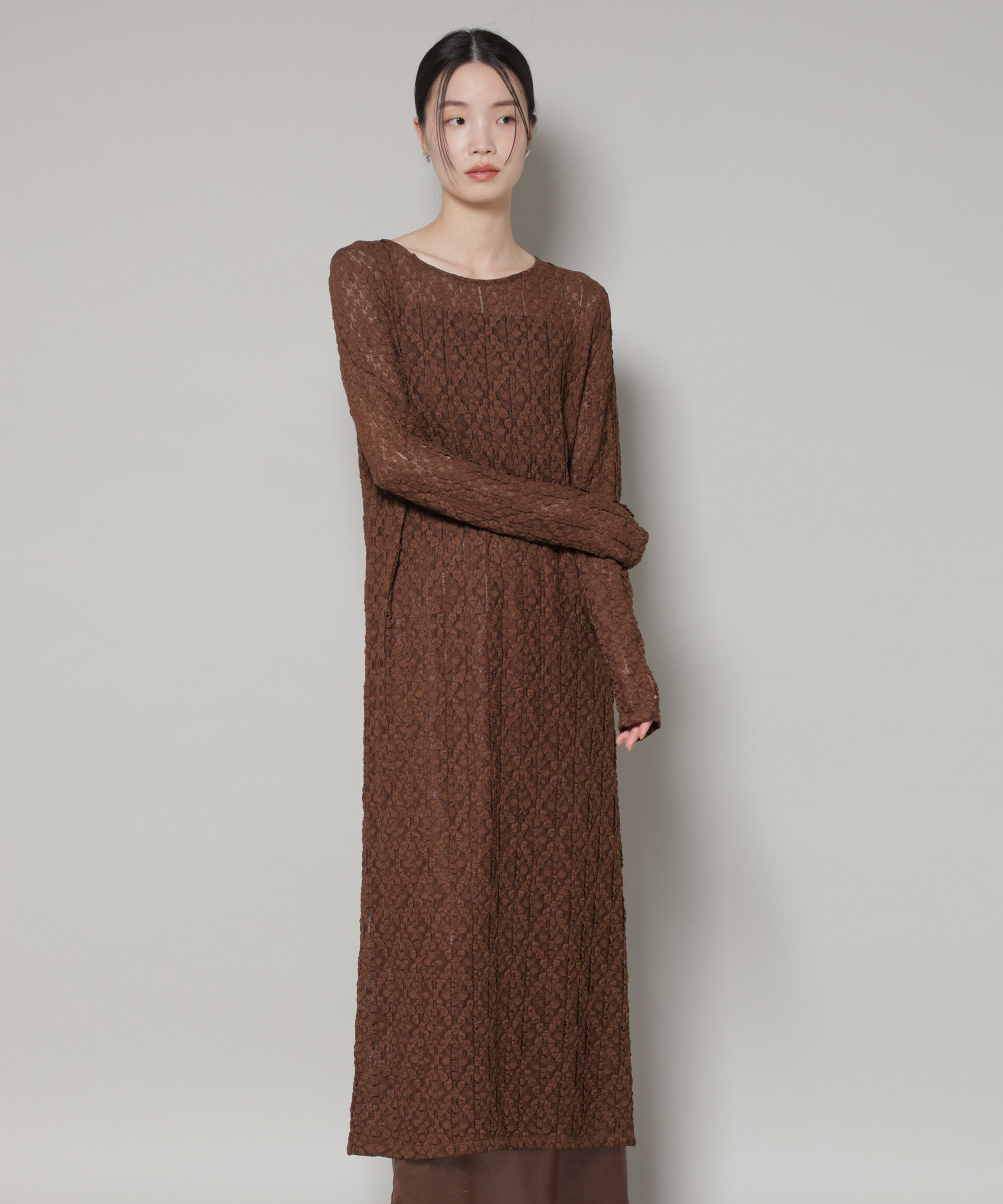 nano･universe「カットレースマキシワンピース」|ワンピース|