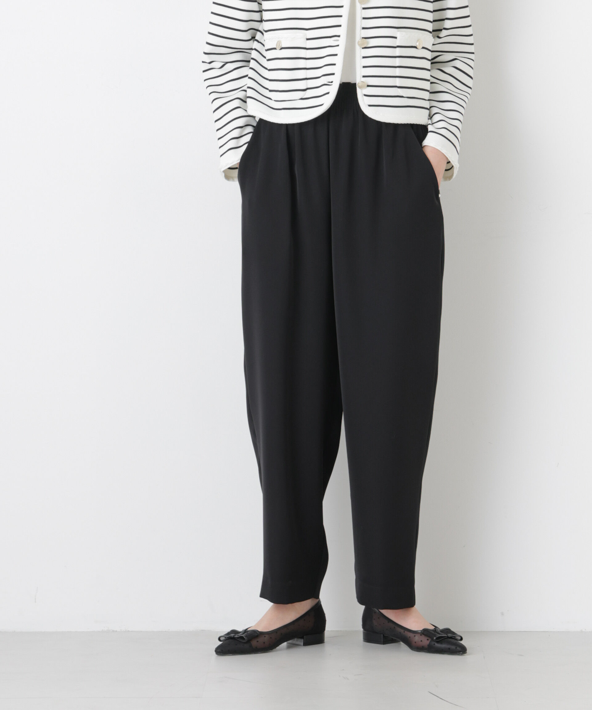 nano･universe「ダブルクロスイージーコクーンパンツ」|チノ|