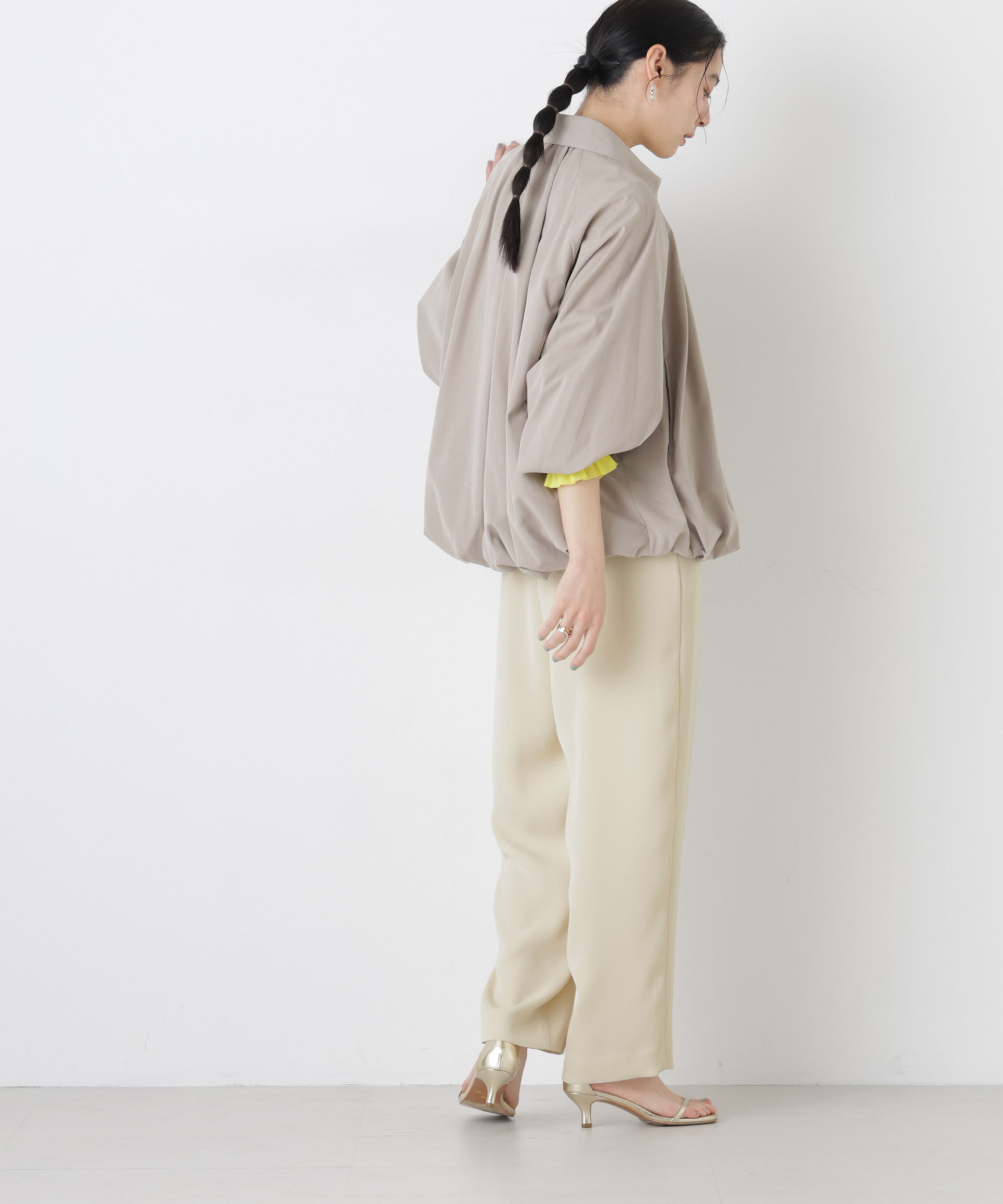 nano･universe「ダブルクロスイージーコクーンパンツ」|チノ|