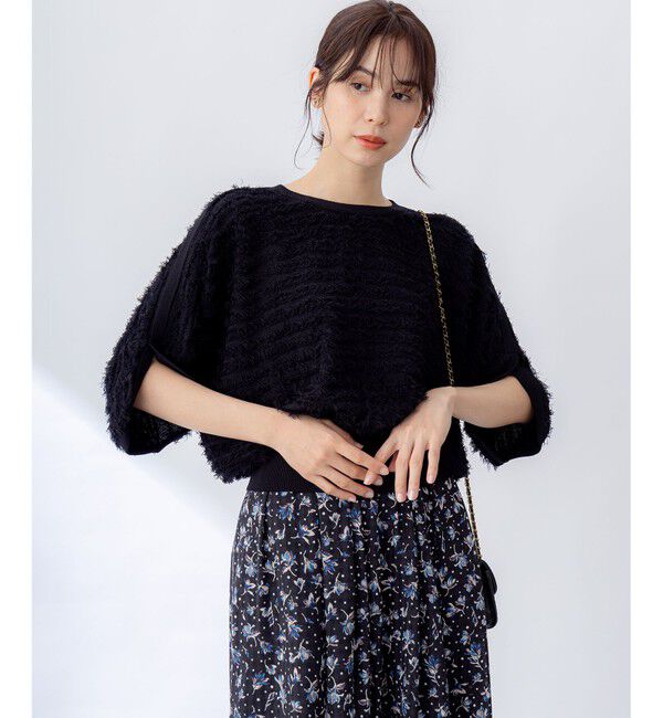 組曲「【WEB限定】カットジャガードドルマンスリーブ ニット」|ニット・セーター|