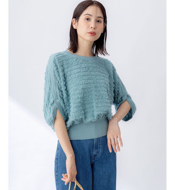 組曲「【WEB限定】カットジャガードドルマンスリーブ ニット」|ニット・セーター|