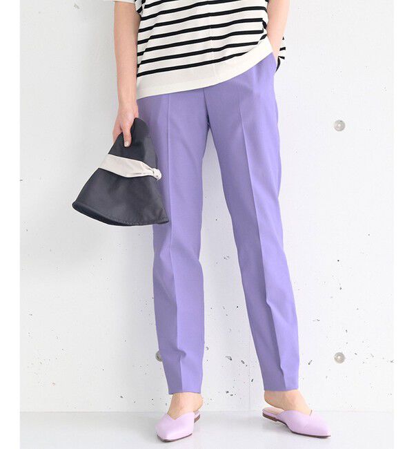 自由区「【XXSサイズ～/接触冷感/UVカット/吸水速乾/洗える】シェルタリングドライオックス テーパードパンツ」|その他|ライラック系