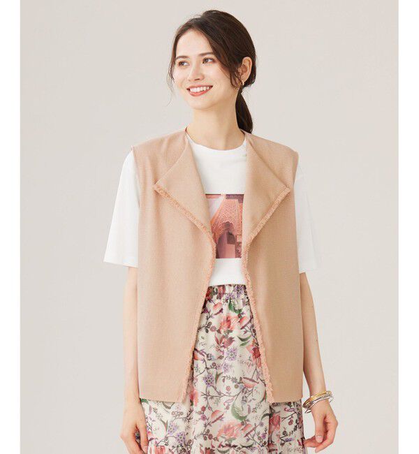 自由区「【カタログ掲載・セットアップ対応・接触冷感・UVカット・洗える】ライトバスケットクロス ジレ」|ベスト・ジレ|ｸﾗｳﾄﾞﾛ