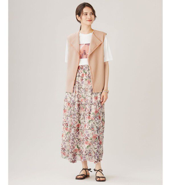 自由区「【カタログ掲載・セットアップ対応・接触冷感・UVカット・洗える】ライトバスケットクロス ジレ」|ベスト・ジレ|