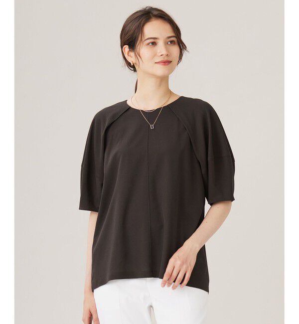 自由区「【洗える】ボリュームスリーブピケ カットソー」|Tシャツ・カットソー|ﾀﾞｰｸﾌﾞ