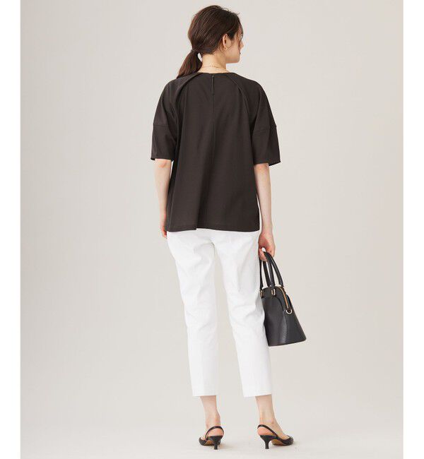 自由区「【洗える】ボリュームスリーブピケ カットソー」|Tシャツ・カットソー|