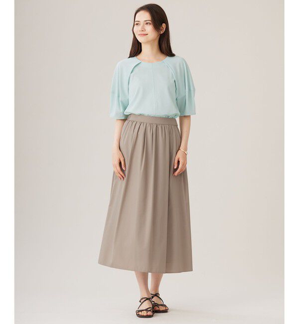 自由区「【洗える】ボリュームスリーブピケ カットソー」|Tシャツ・カットソー|