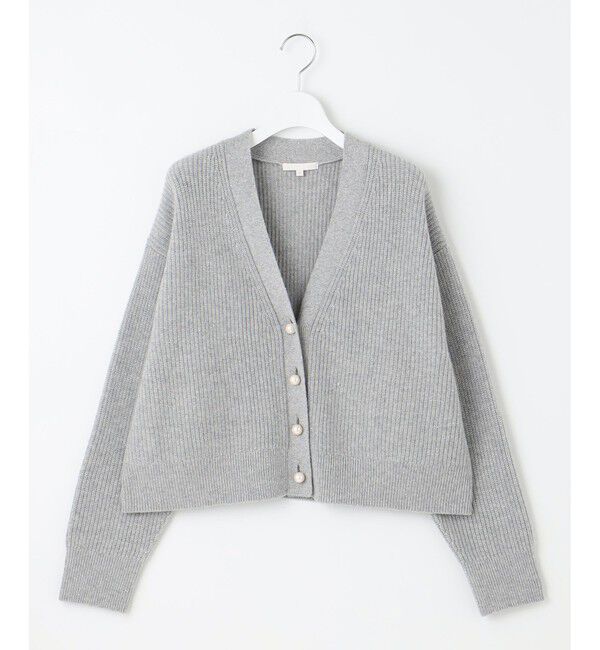 自由区「【洗える】ウールカシミヤブレンドラメスパンコールニット カーディガン」|カーディガン|