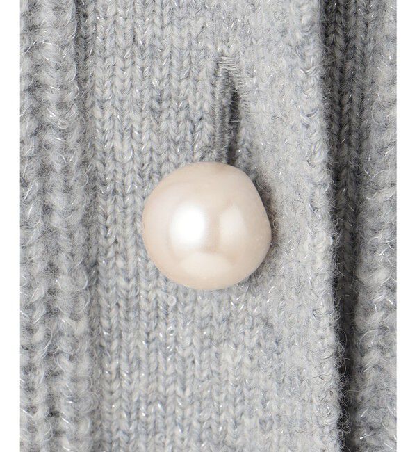 自由区「【洗える】ウールカシミヤブレンドラメスパンコールニット カーディガン」|カーディガン|