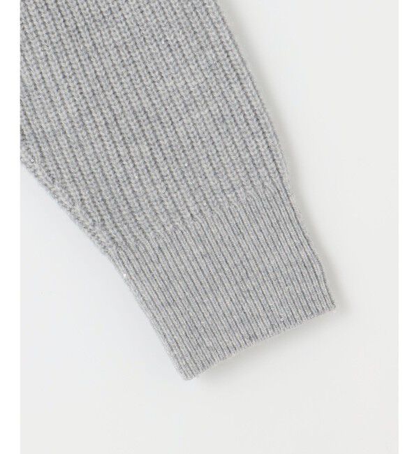 自由区「【洗える】ウールカシミヤブレンドラメスパンコールニット カーディガン」|カーディガン|