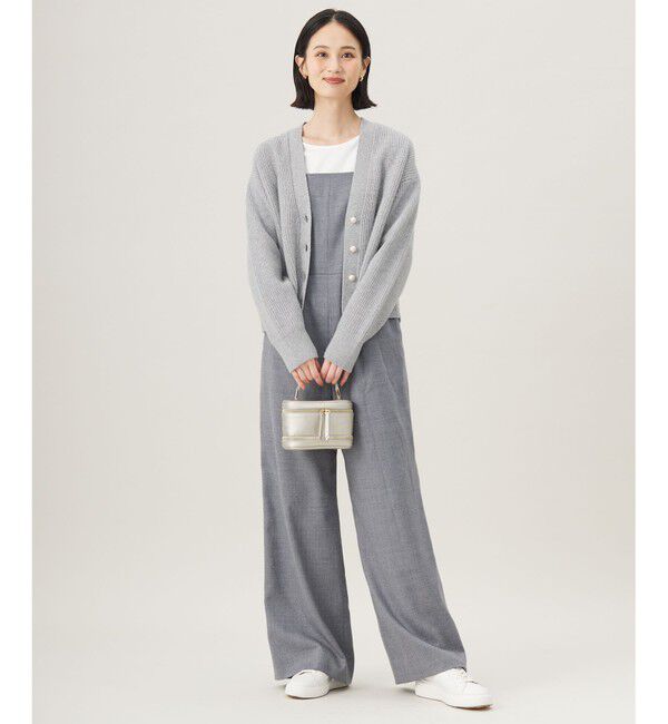 自由区「【洗える】ウールカシミヤブレンドラメスパンコールニット カーディガン」|カーディガン|