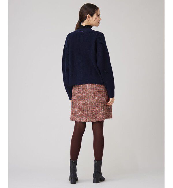 自由区「【洗える】ウールカシミヤブレンドラメスパンコールニット カーディガン」|カーディガン|