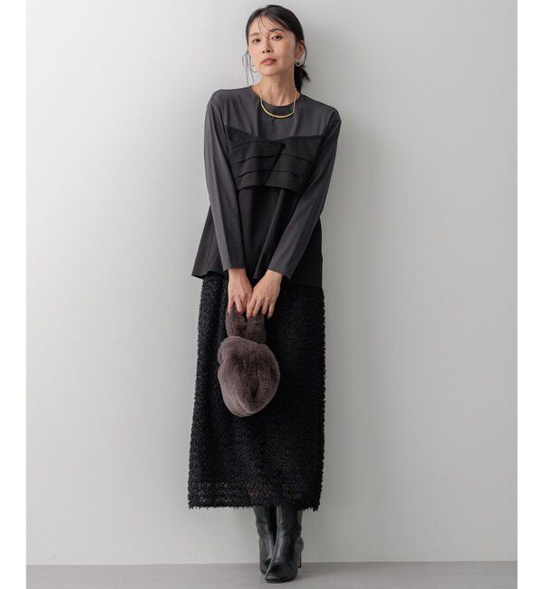 23区「【洗える】ウールライクビスチェコンビ デザイン カットソー」|Tシャツ・カットソー|