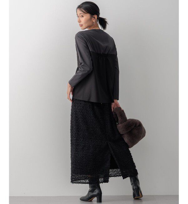 23区「【洗える】ウールライクビスチェコンビ デザイン カットソー」|Tシャツ・カットソー|