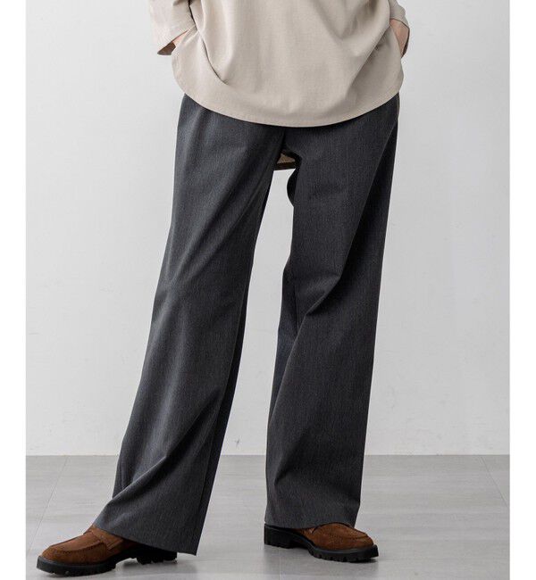 23区「【撥水加工/洗える】ドライ2WAYストレッチ ドロスト ワイド パンツ」|その他|グレー系