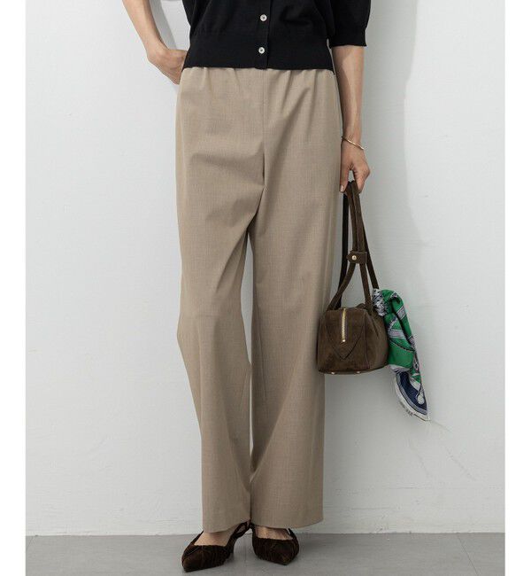 23区「【撥水加工/洗える】ドライ2WAYストレッチ ドロスト ワイド パンツ」|その他|ベージュ系