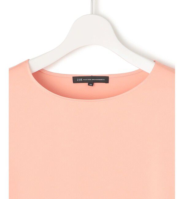 23区「【洗える】サテン ロングスリーブ Tシャツ」|Tシャツ・カットソー|