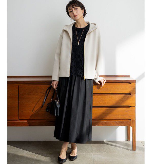 23区「【撥水加工/洗える】ブライトタフタ タック スカート」|スカート|