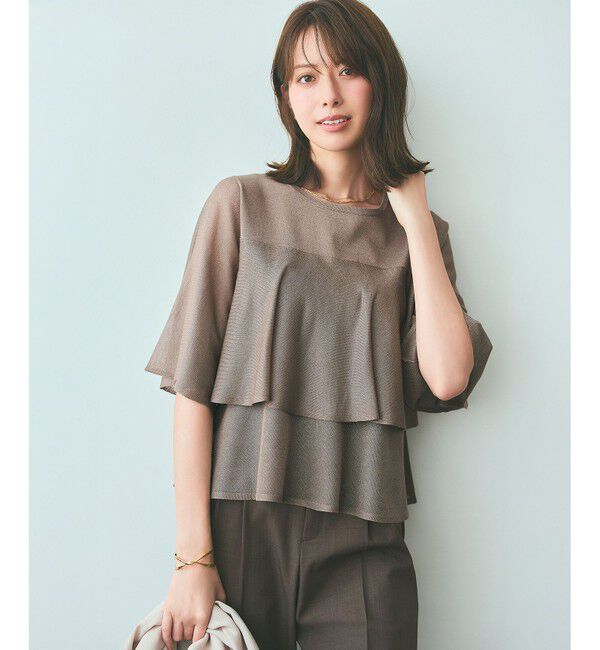 ANY SIS「【洗える】フリルシアー ニット」|ニット・セーター|