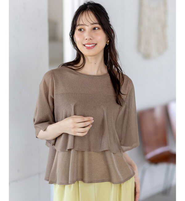 ANY SIS「【洗える】フリルシアー ニット」|ニット・セーター|