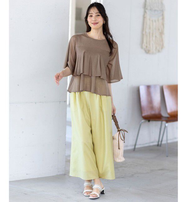 ANY SIS「【洗える】フリルシアー ニット」|ニット・セーター|