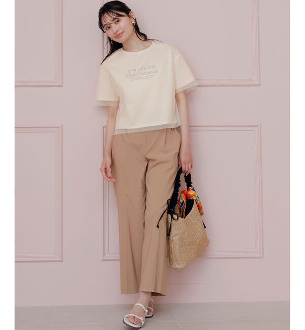 any SiS「【洗える】シアーチュールロゴ Tシャツ」|Tシャツ・カットソー|