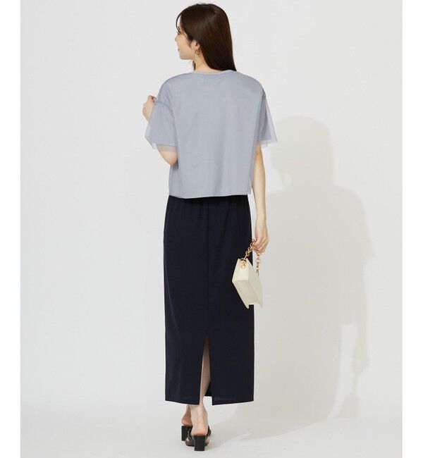 any SiS「【洗える】シアーチュールロゴ Tシャツ」|Tシャツ・カットソー|