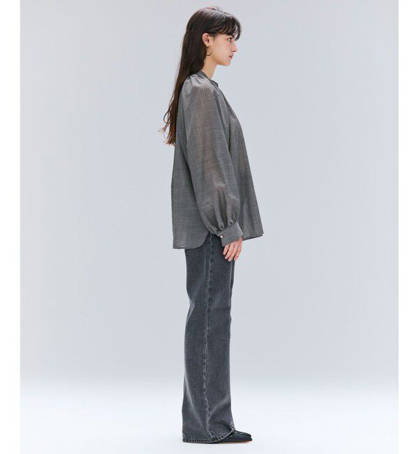 BEIGE,「【洗える】MOYE / シアーウールパフスリーブブラウス」|シャツ・ブラウス|