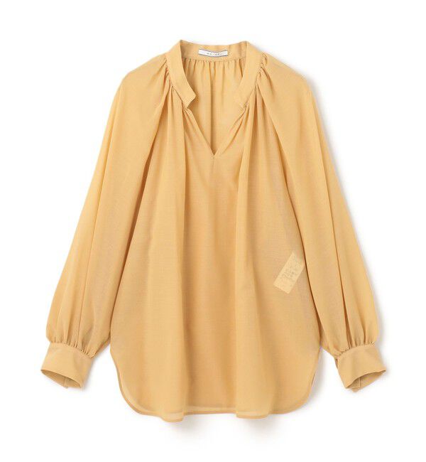 BEIGE,「【洗える】MOYE / シアーウールパフスリーブブラウス」|シャツ・ブラウス|