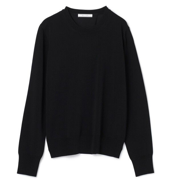 BEIGE,「【WEB限定・洗える】LECERF / 異素材バックシアーストレッチニット」|ニット・セーター|