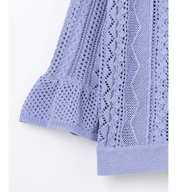  「メッシュレースニットトップ」|ニット・セーター|